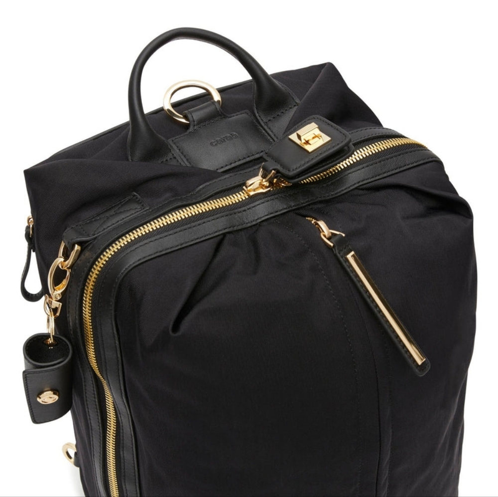 Caraa Studio 2 Medium Backpack Black With Gold Hardware - Picture 8 of 9